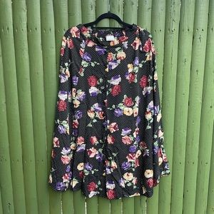 Vintage Floral + Micro Dot Skirt